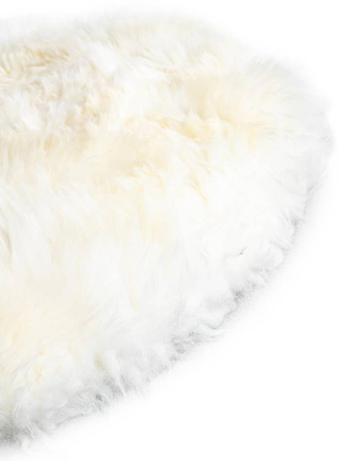 Detail image of  6' x 6' Natural Sheepskin Square Rug