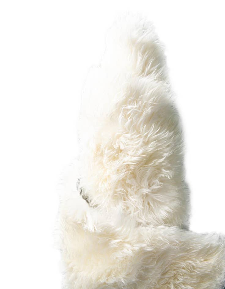 Detail image of  6' x 6' Natural Sheepskin Square Rug