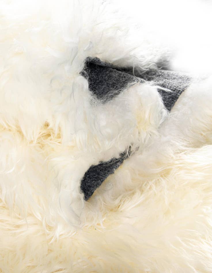 Detail image of  6' x 6' Natural Sheepskin Square Rug