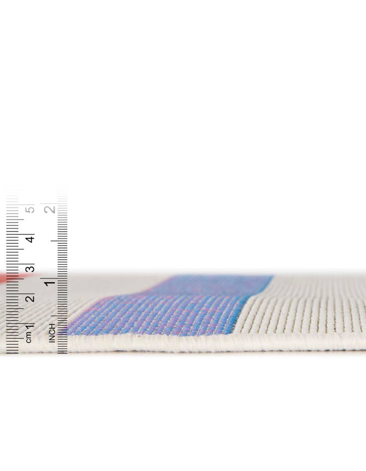 Detail image of  10' x 10'  Washable Ribbon Indoor / Outdoor Square Rug