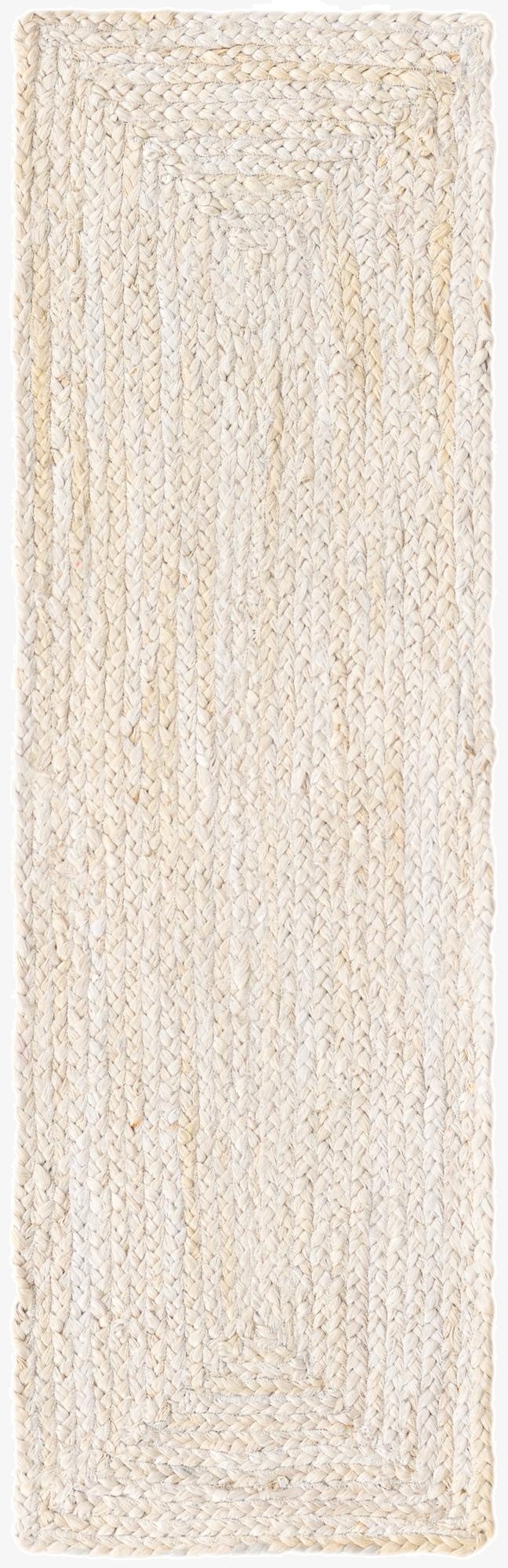  1' 2 x 4' 1  Hand Braided Jute Table Runner Rug