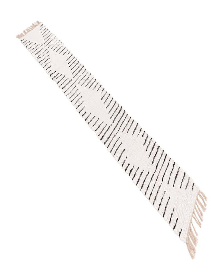 Detail image of  1' 2 x 8'  Hand Woven Chindi Cotton Table Runner Rug