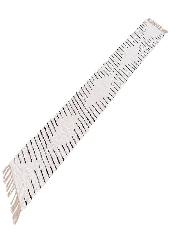 Detail image of  1' 2 x 8'  Hand Woven Chindi Cotton Table Runner Rug