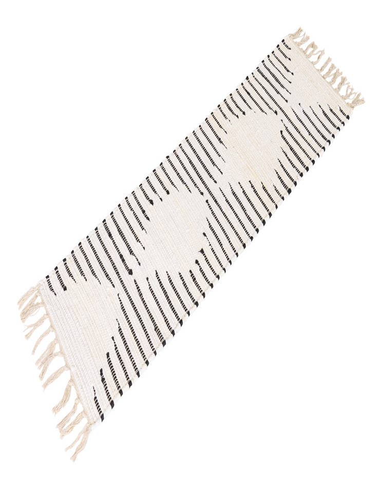 Detail image of  1' 2 x 4' Chindi Cotton Table Runner Rug