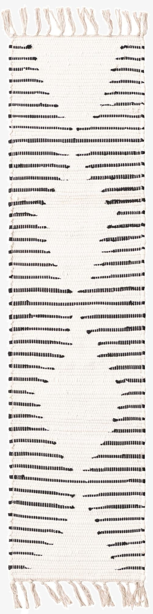  1' 2 x 5' 1  Hand Woven Chindi Cotton Table Runner Rug