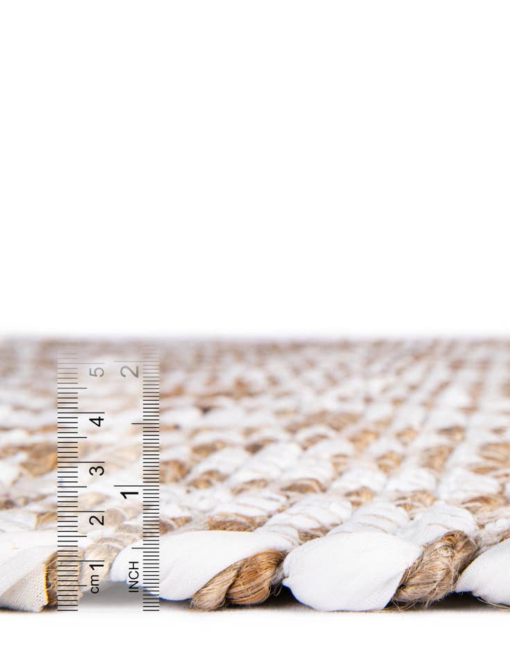 Detail image of  1' 2 x 5' Chindi Jute Table Runner Rug