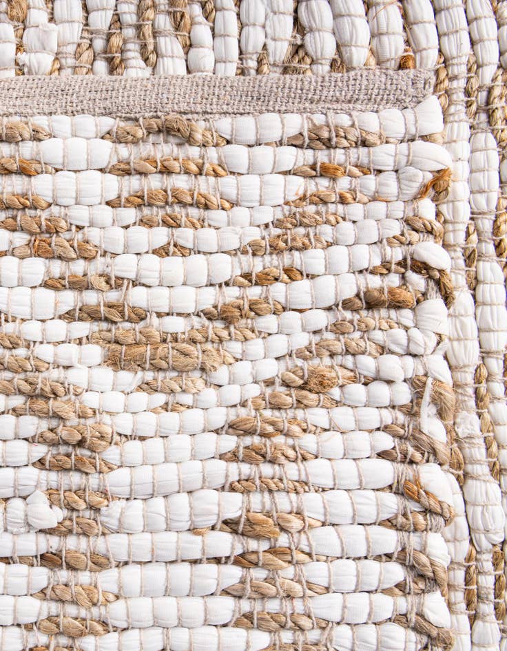 Detail image of  1' 2 x 5' Chindi Jute Table Runner Rug