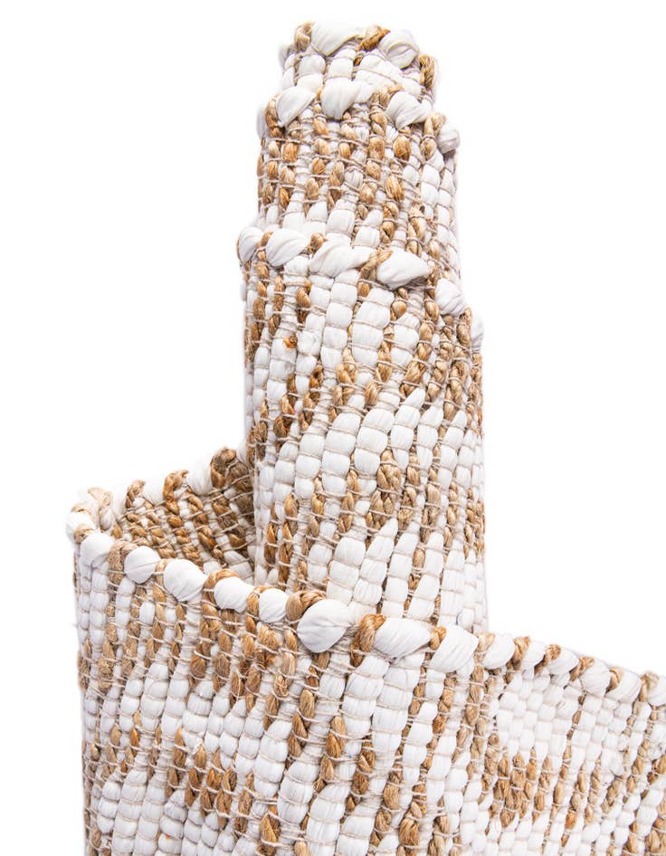 Detail image of  1' 2 x 5' Chindi Jute Table Runner Rug