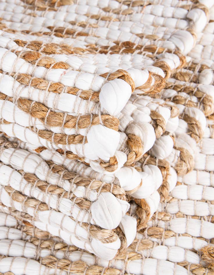 Detail image of  1' 2 x 5' Chindi Jute Table Runner Rug