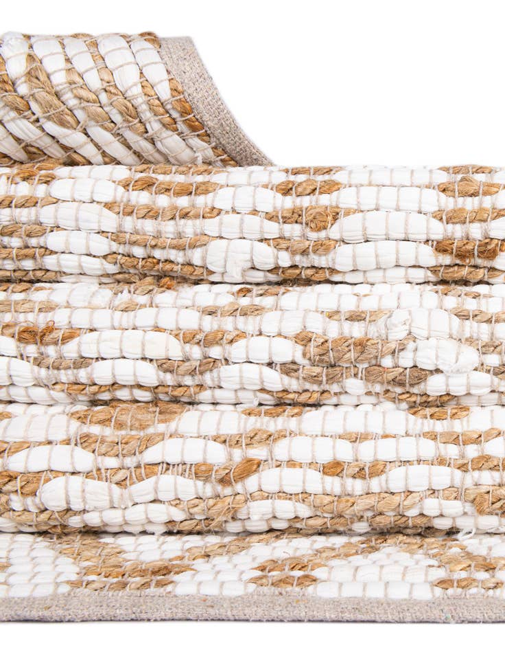 Detail image of  1' 2 x 5' Chindi Jute Table Runner Rug