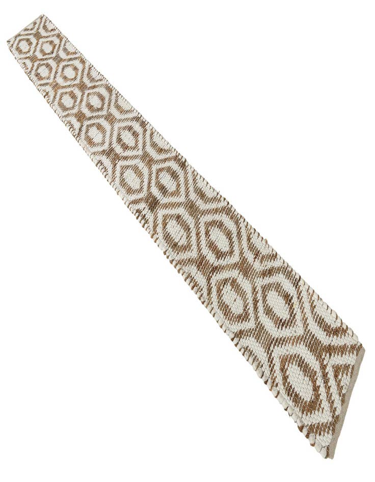 Detail image of  1' 2 x 10'  Hand Woven Chindi Jute Table Runner Rug