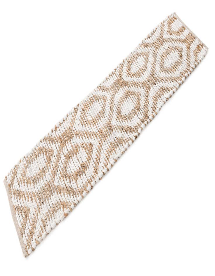 Detail image of  1' 2 x 5' Chindi Jute Table Runner Rug