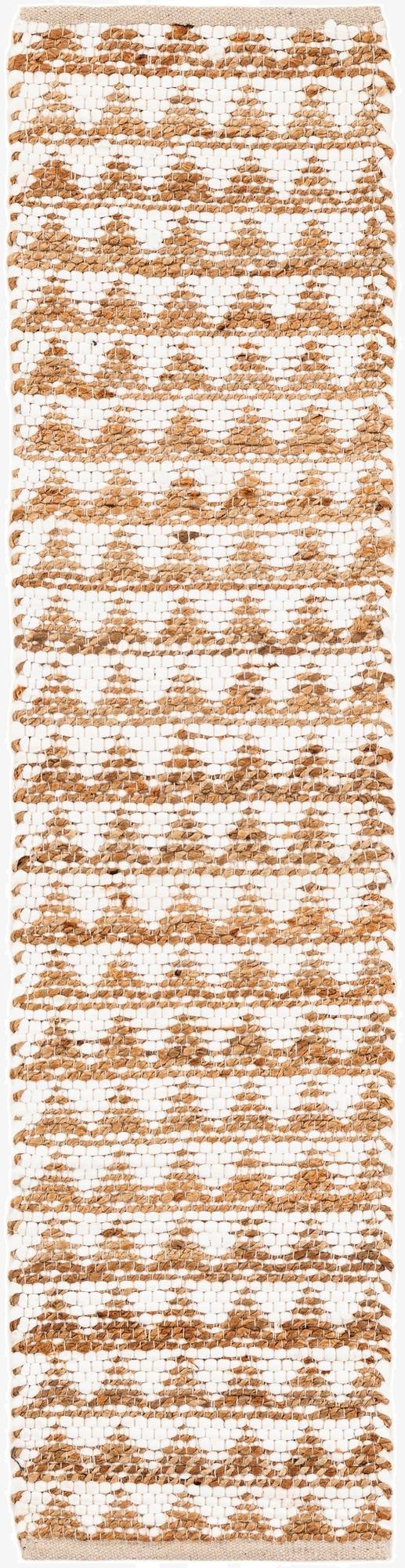  1' 2 x 5' 1  Hand Woven Chindi Jute Table Runner Rug