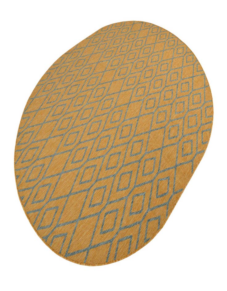 Detail image of  7' 10 x 10'  Washable Jill Zarin Turks and Caicos Indoor / Outdoor Oval Rug