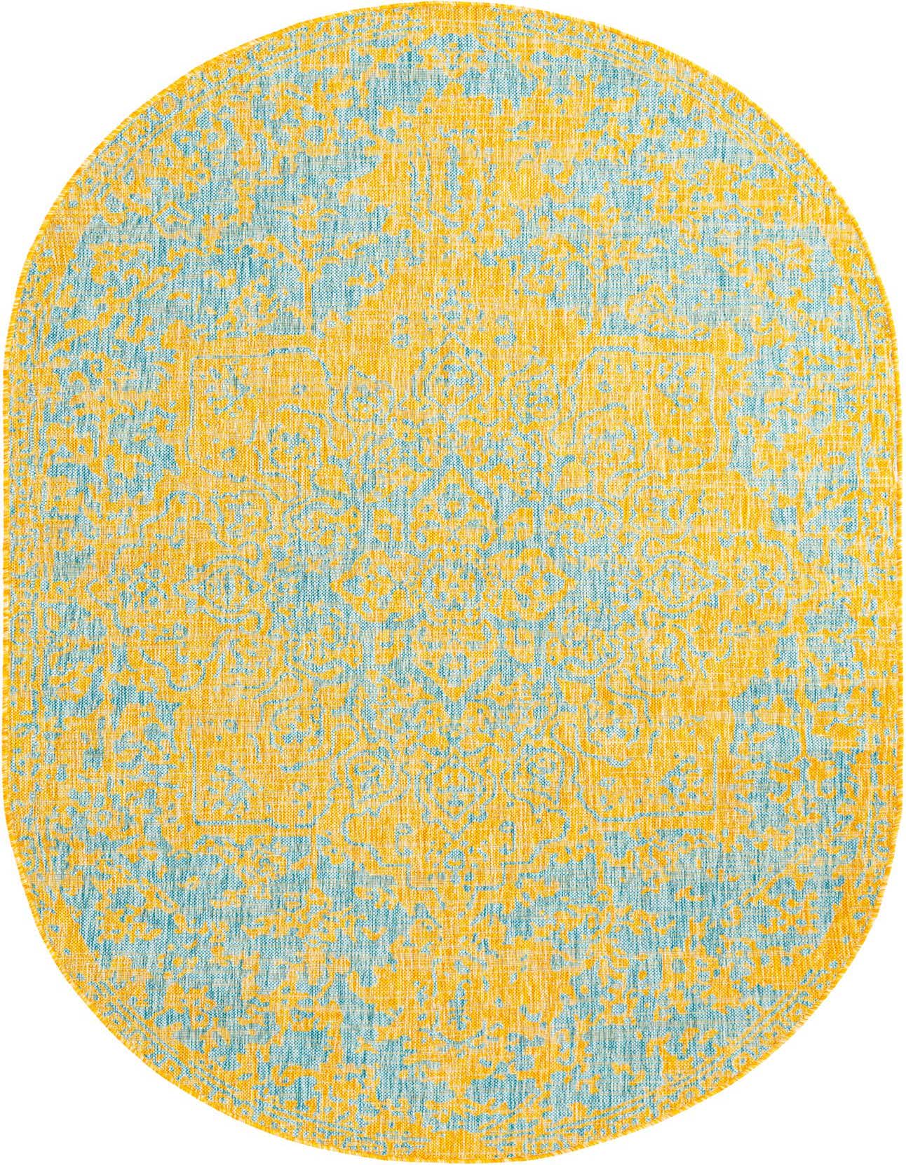 Primary image  5' 3 x 8'  Washable Jill Zarin Dubai Indoor / Outdoor Oval Rug