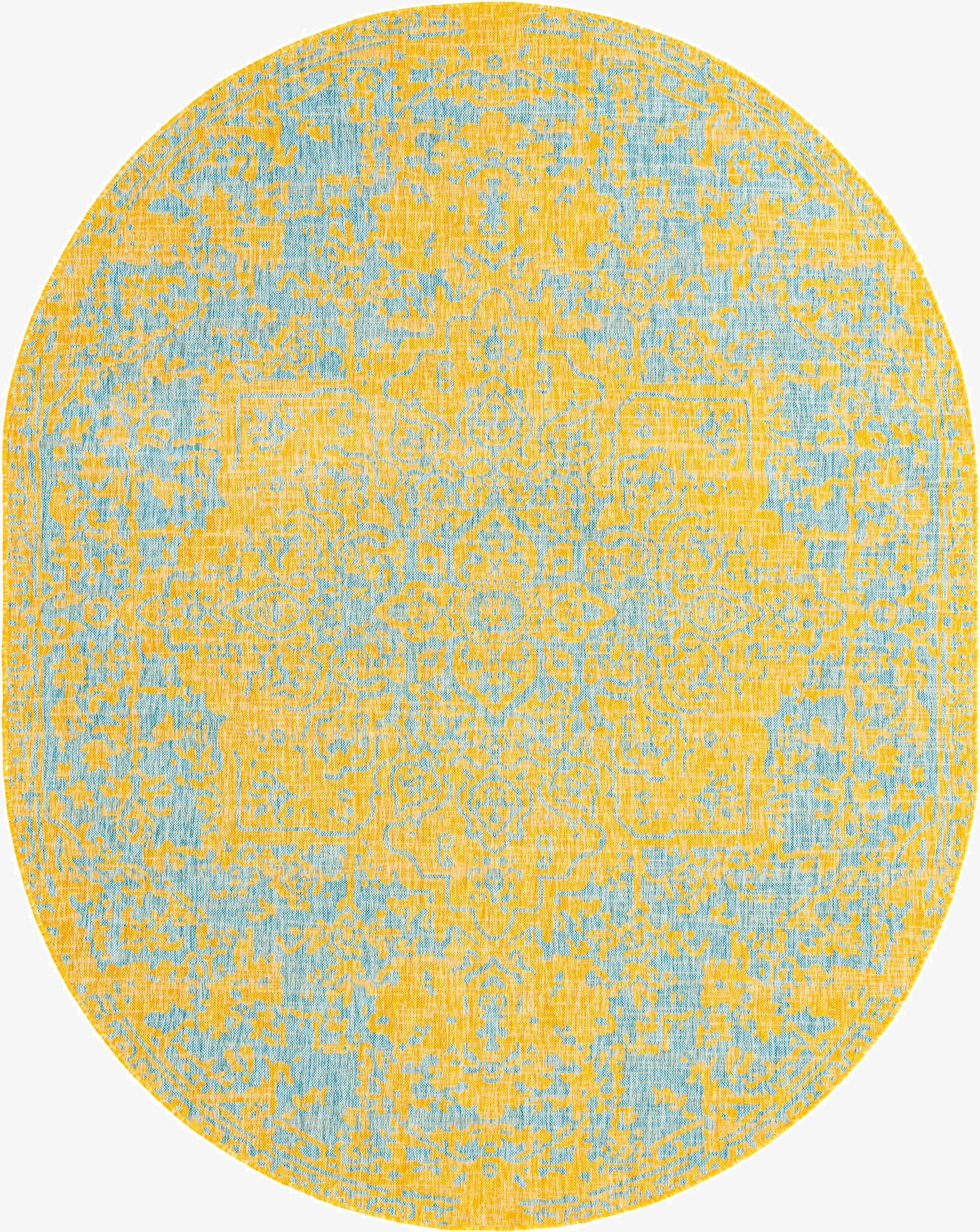  7' 10 x 10'  Washable Jill Zarin Dubai Indoor / Outdoor Oval Rug