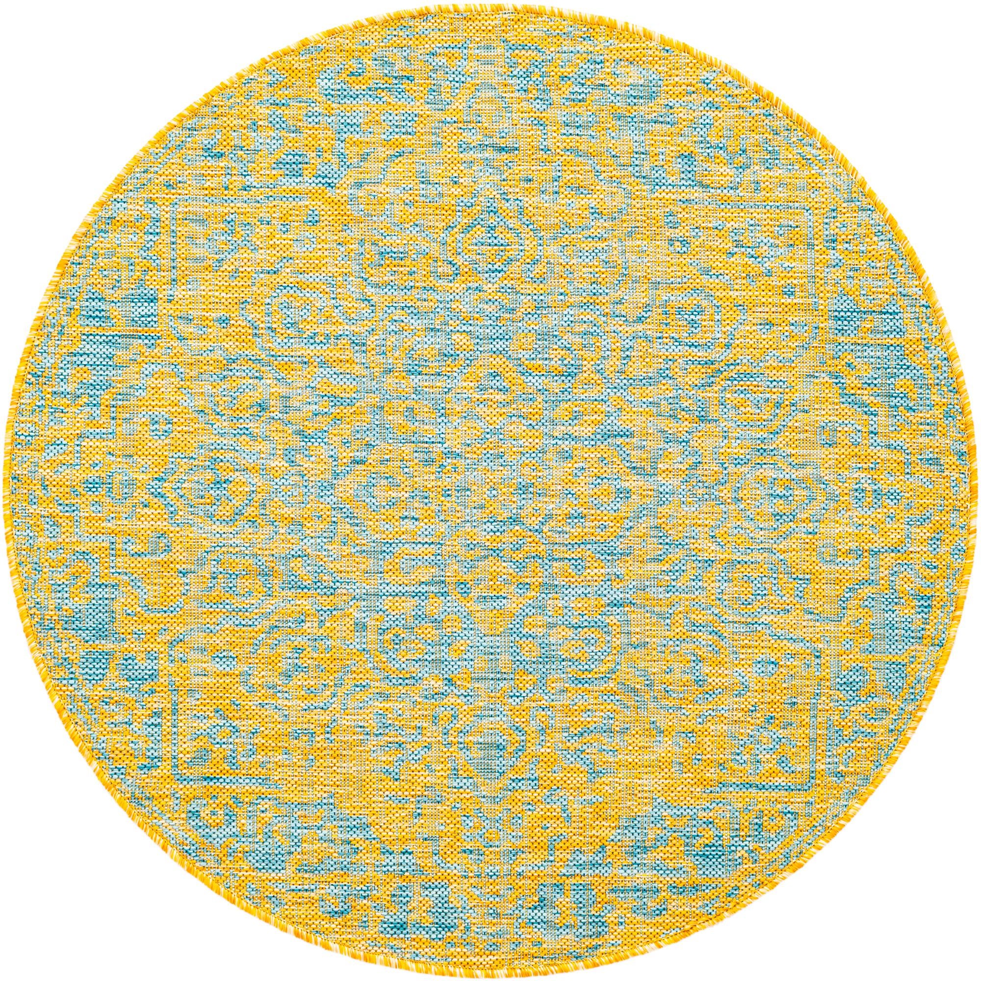 Rug Yellow and Aqua Swatch link