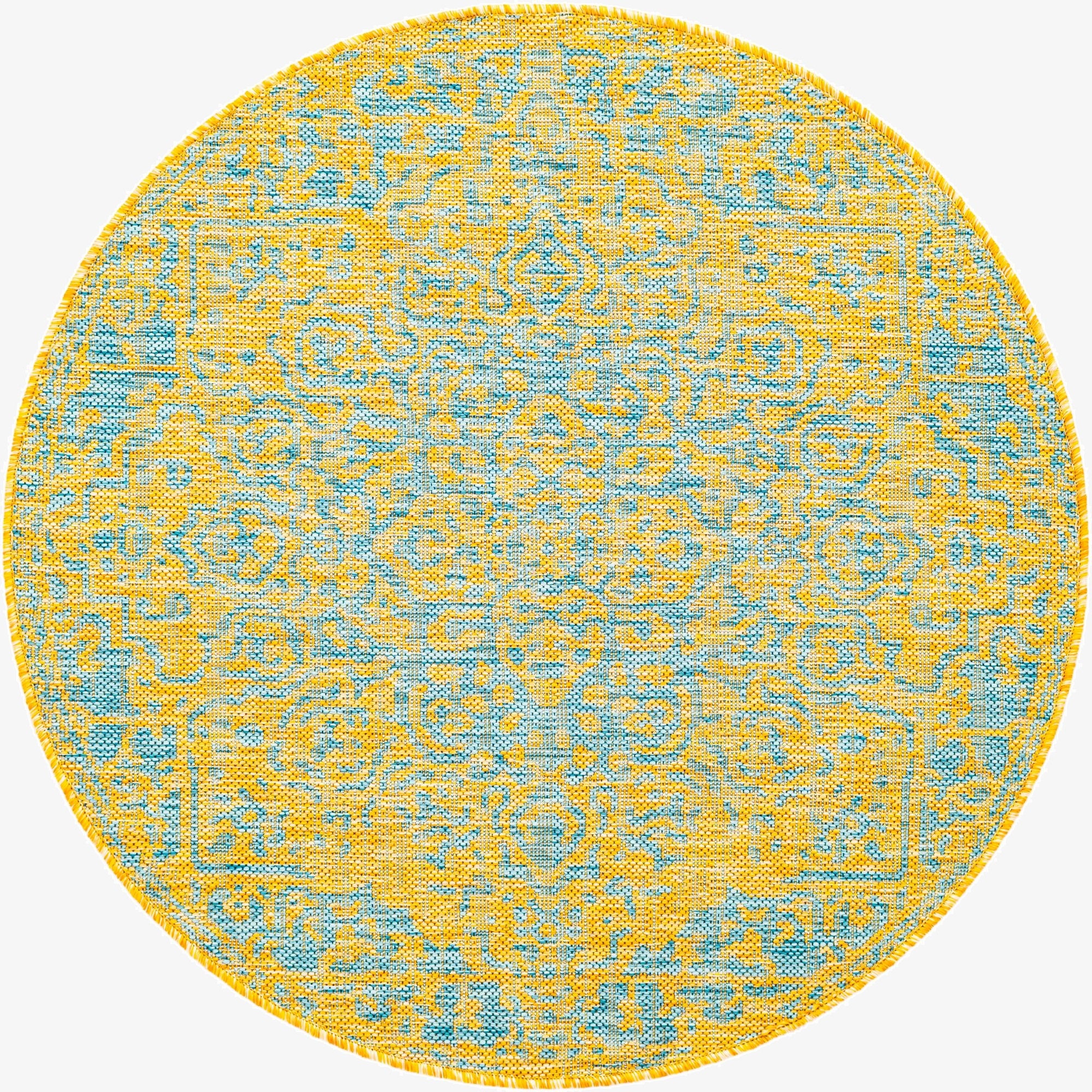  3' x 3'  Washable Jill Zarin Dubai Indoor / Outdoor Round Rug