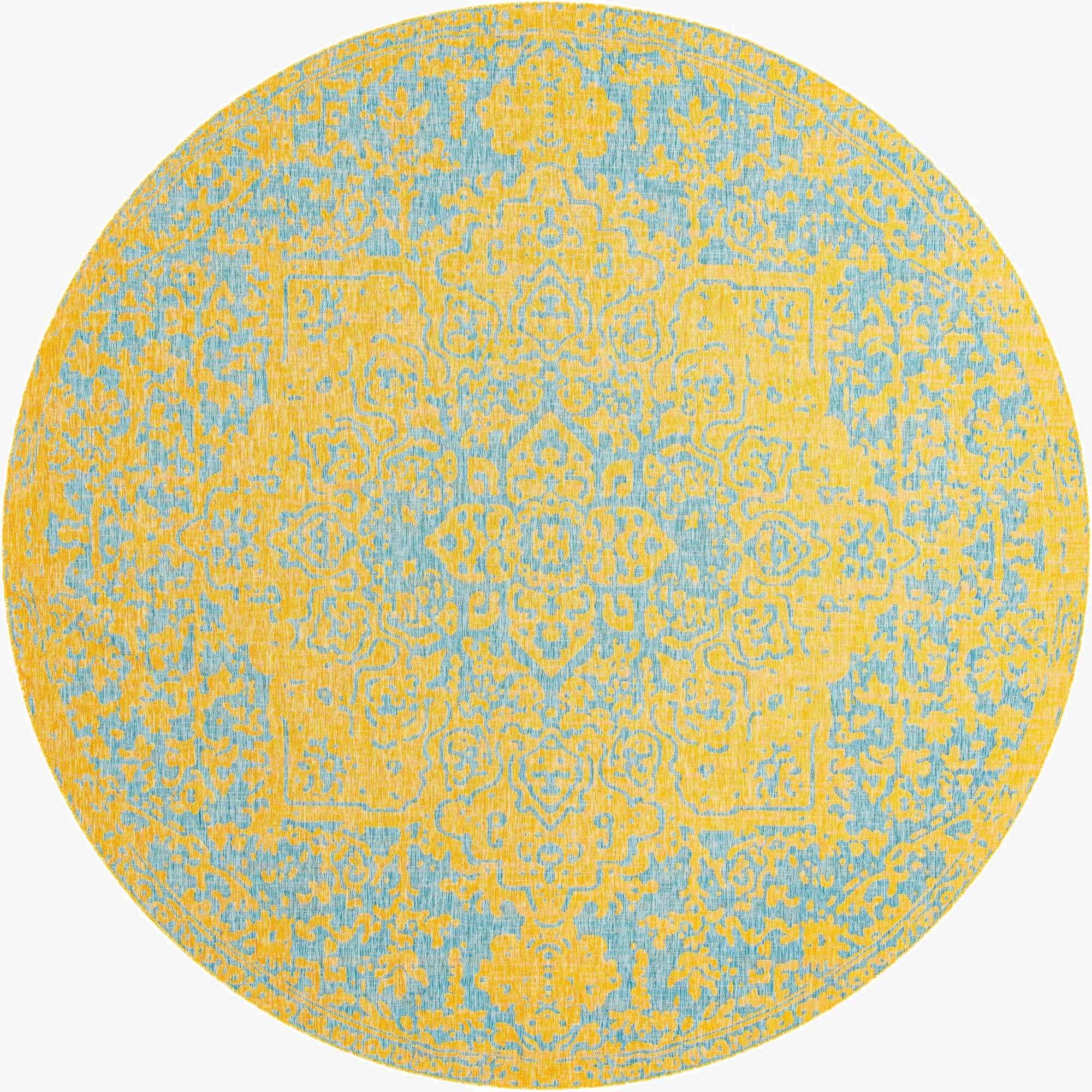  13' x 13'  Washable Jill Zarin Dubai Indoor / Outdoor Round Rug