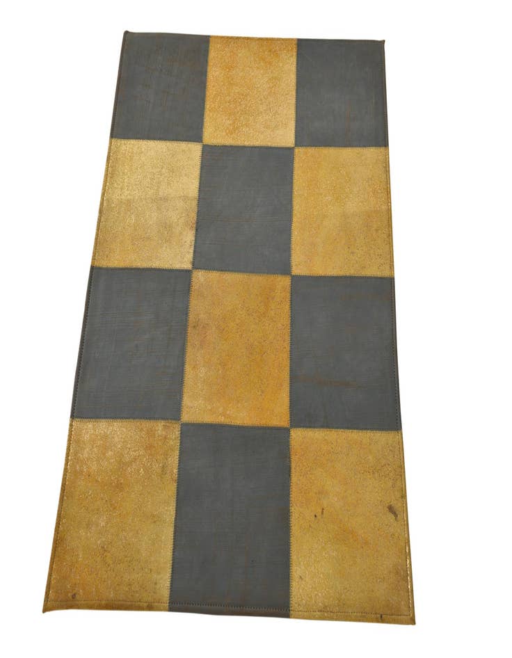 Detail image of  2' 1 x 3' 1 Cowhide Leather Rug