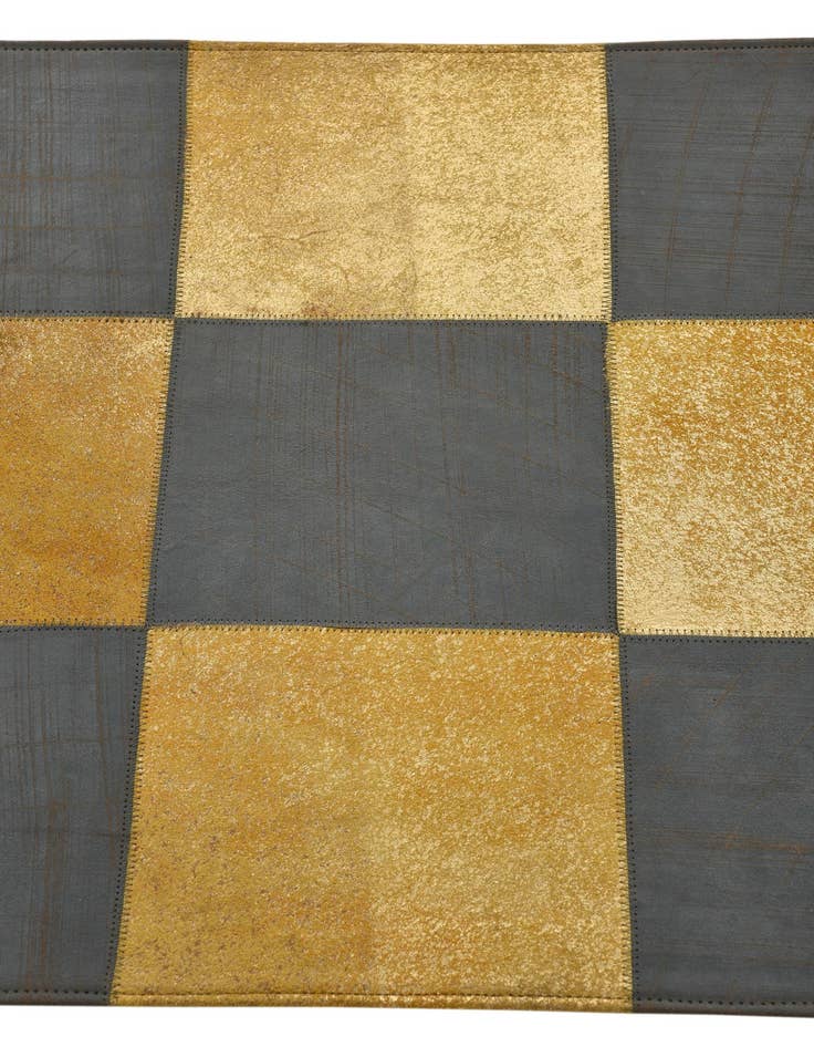 Detail image of  2' 1 x 3' 1 Cowhide Leather Rug