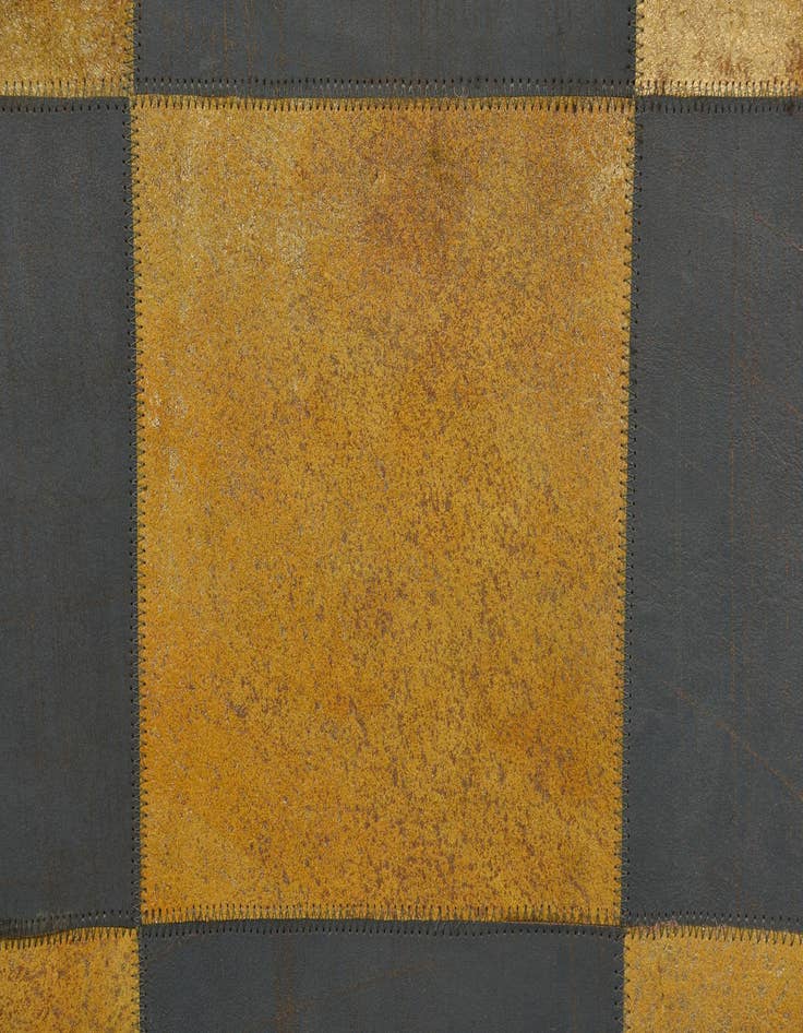 Detail image of  2' 1 x 3' 1 Cowhide Leather Rug