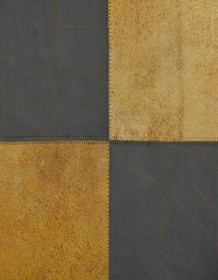 Detail image of  2' 1 x 3' 1 Cowhide Leather Rug