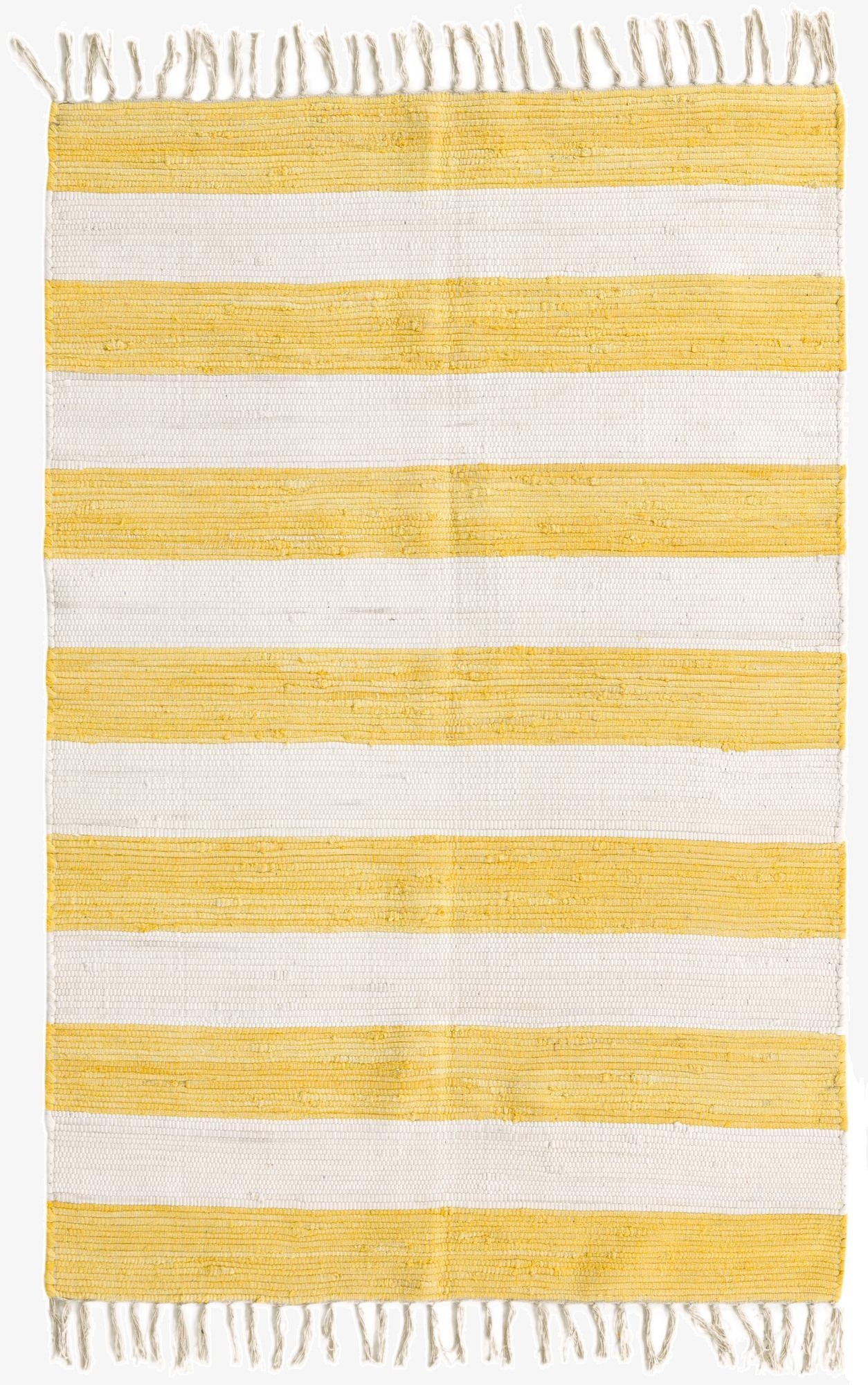  4' 1 x 6' 1  Hand Woven Chindi Rag Rug