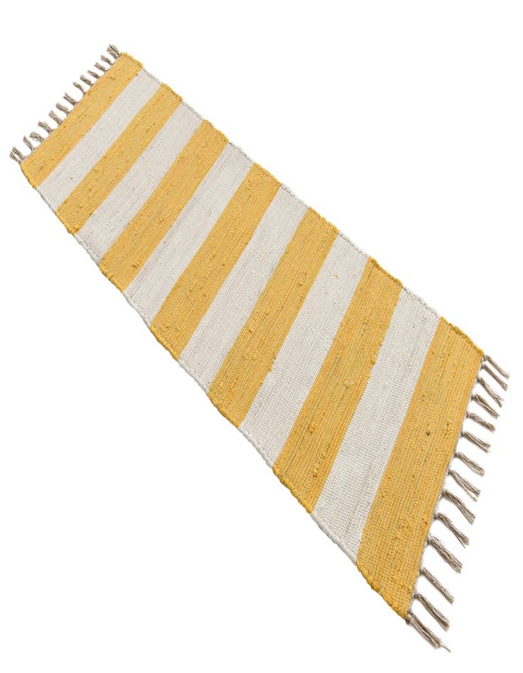 Detail image of  2' 2 x 6' 1  Hand Woven Chindi Rag Runner Rug