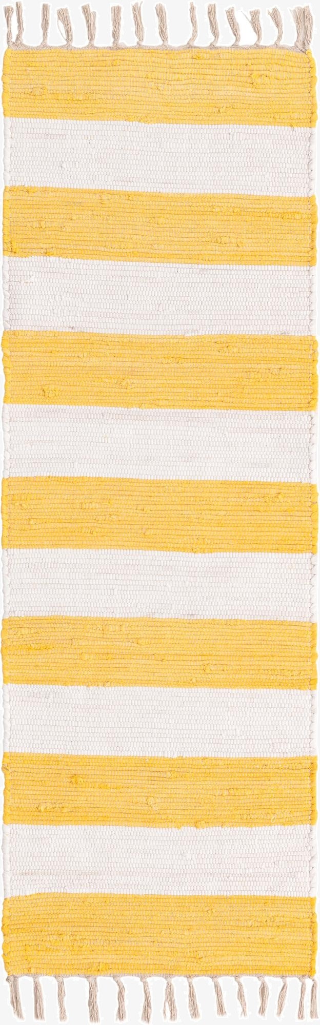  2' 2 x 6' 1  Hand Woven Chindi Rag Runner Rug