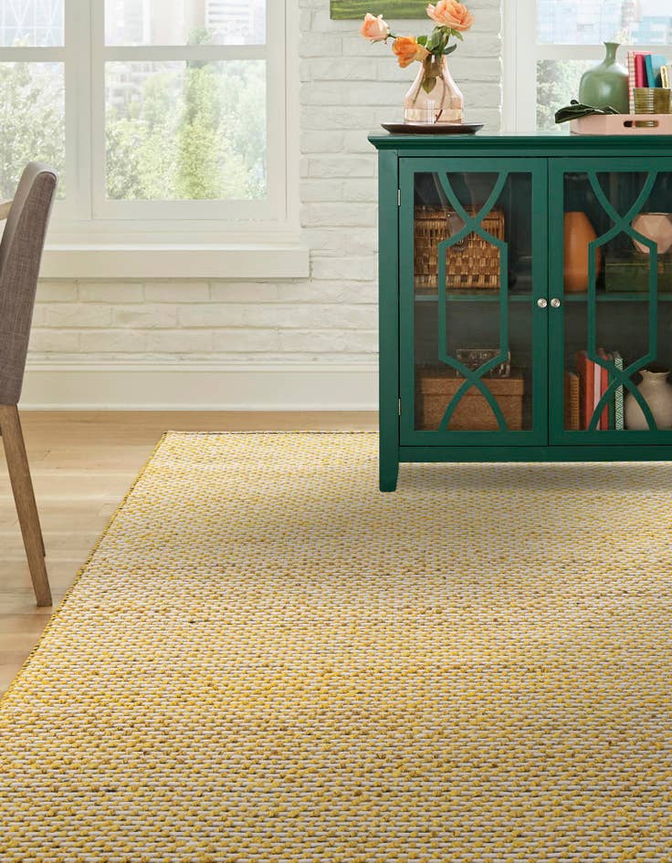 Detail image of  7' 10 x 10'  Hand Woven Seaside Pearl Jute Rug