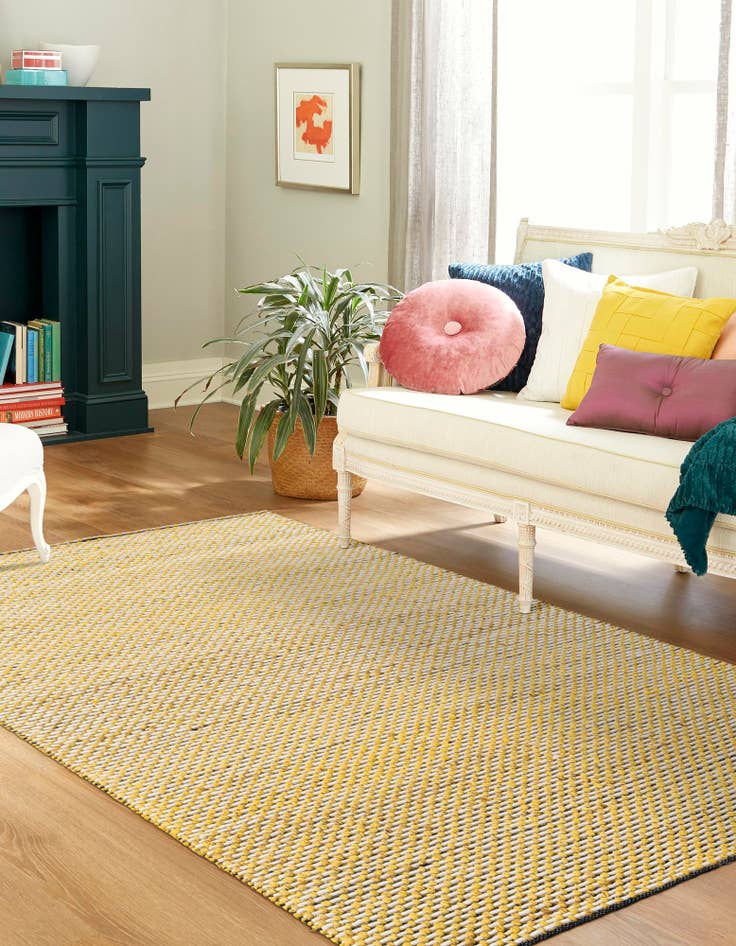 Detail image of  7' 10 x 10'  Hand Woven Seaside Pearl Jute Rug