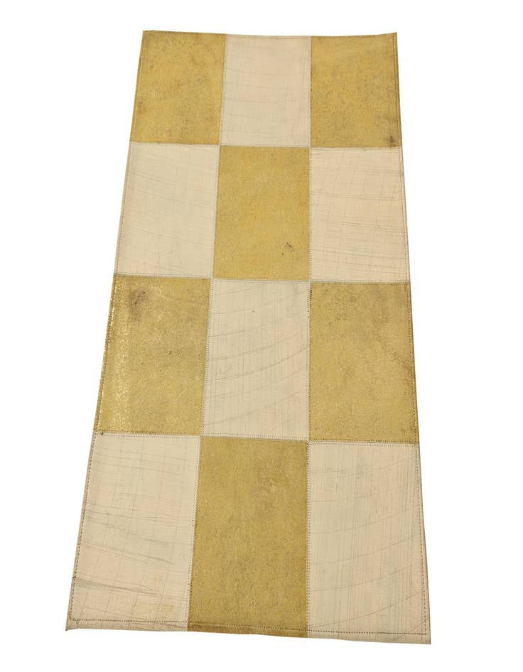 Detail image of  2' 1 x 3' 1 Cowhide Leather Rug