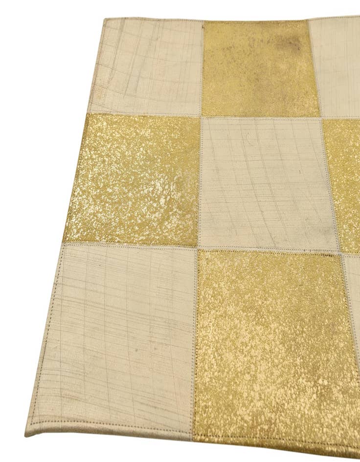 Detail image of  2' 1 x 3' 1 Cowhide Leather Rug