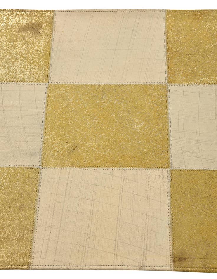 Detail image of  2' 1 x 3' 1 Cowhide Leather Rug