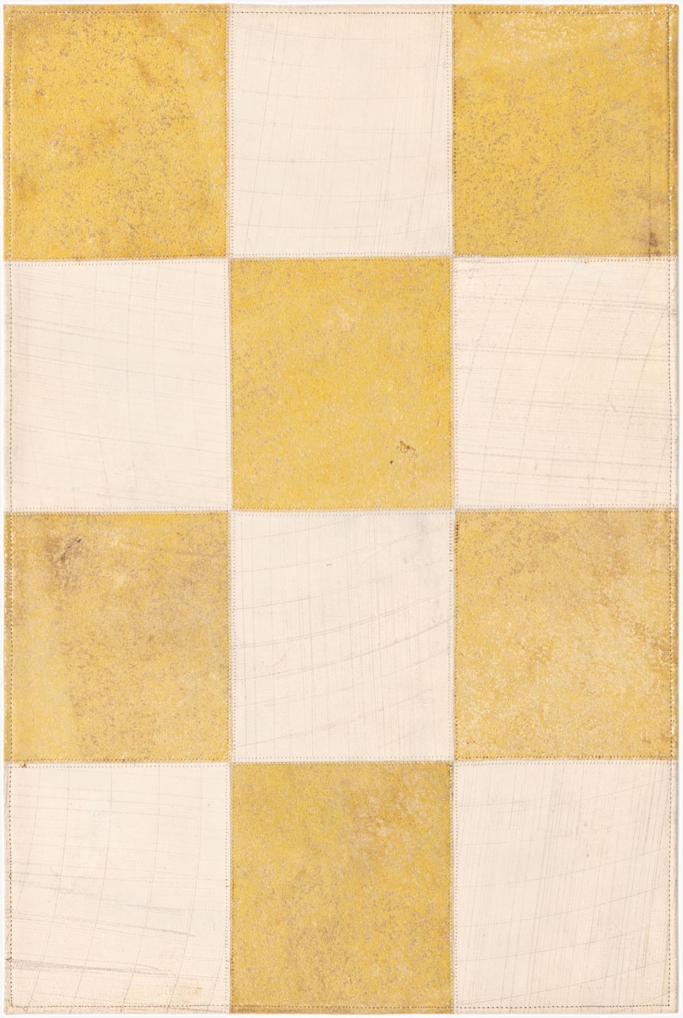  2' 1 x 3' 1 Cowhide Leather Rug