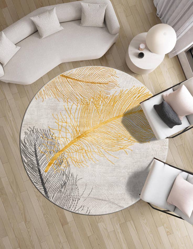 Detail image of  5' 3 x 5' 3 Finsbury Round Rug