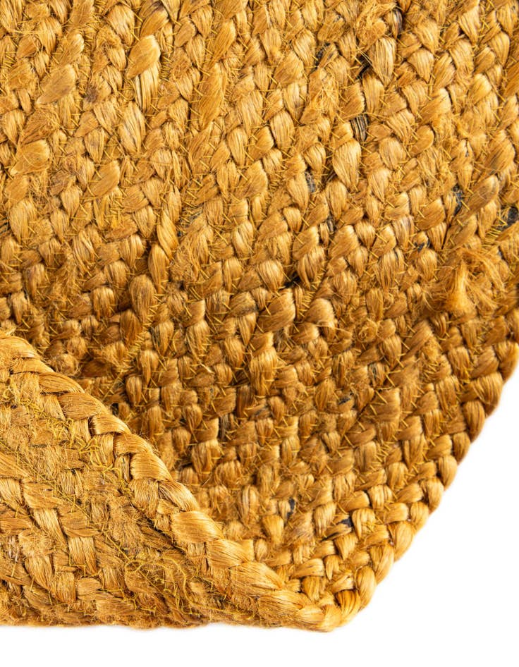 Detail image of  2' 2 x 3' 7  Hand Braided Jute Hearth Rug