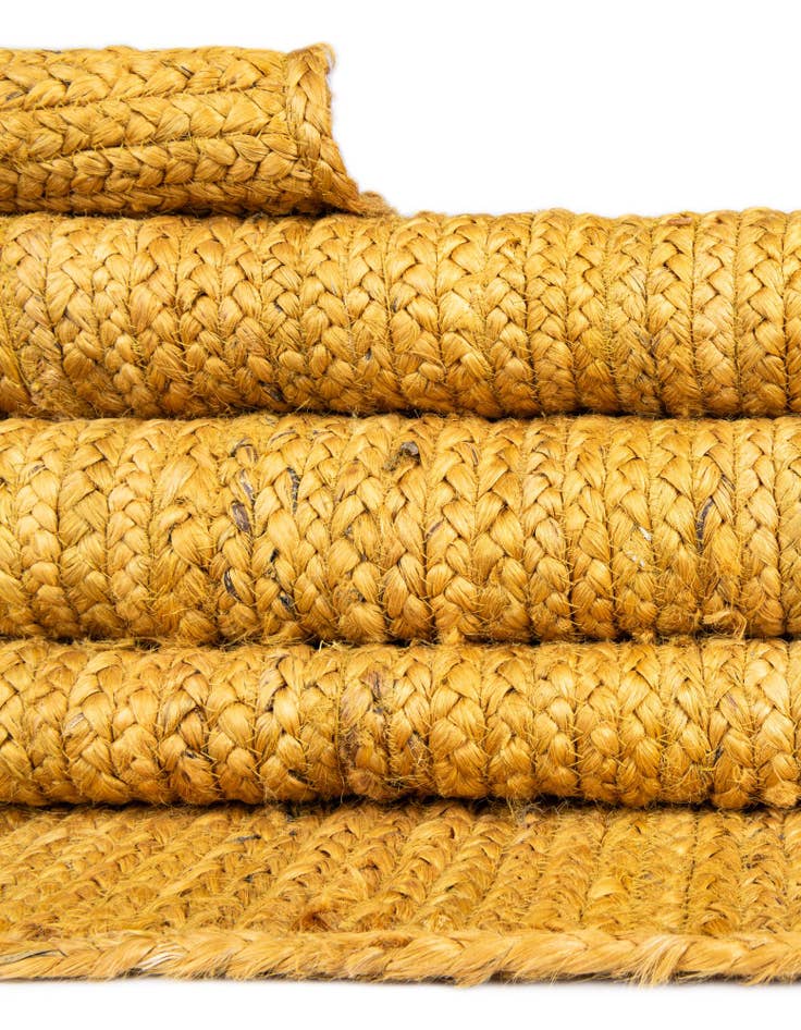 Detail image of  2' 2 x 3' 7  Hand Braided Jute Hearth Rug