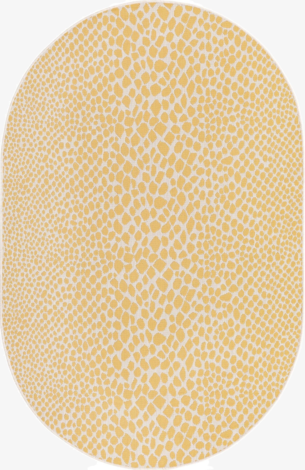  5' 3 x 8'  Washable Jill Zarin Cape Town Indoor / Outdoor Oval Rug