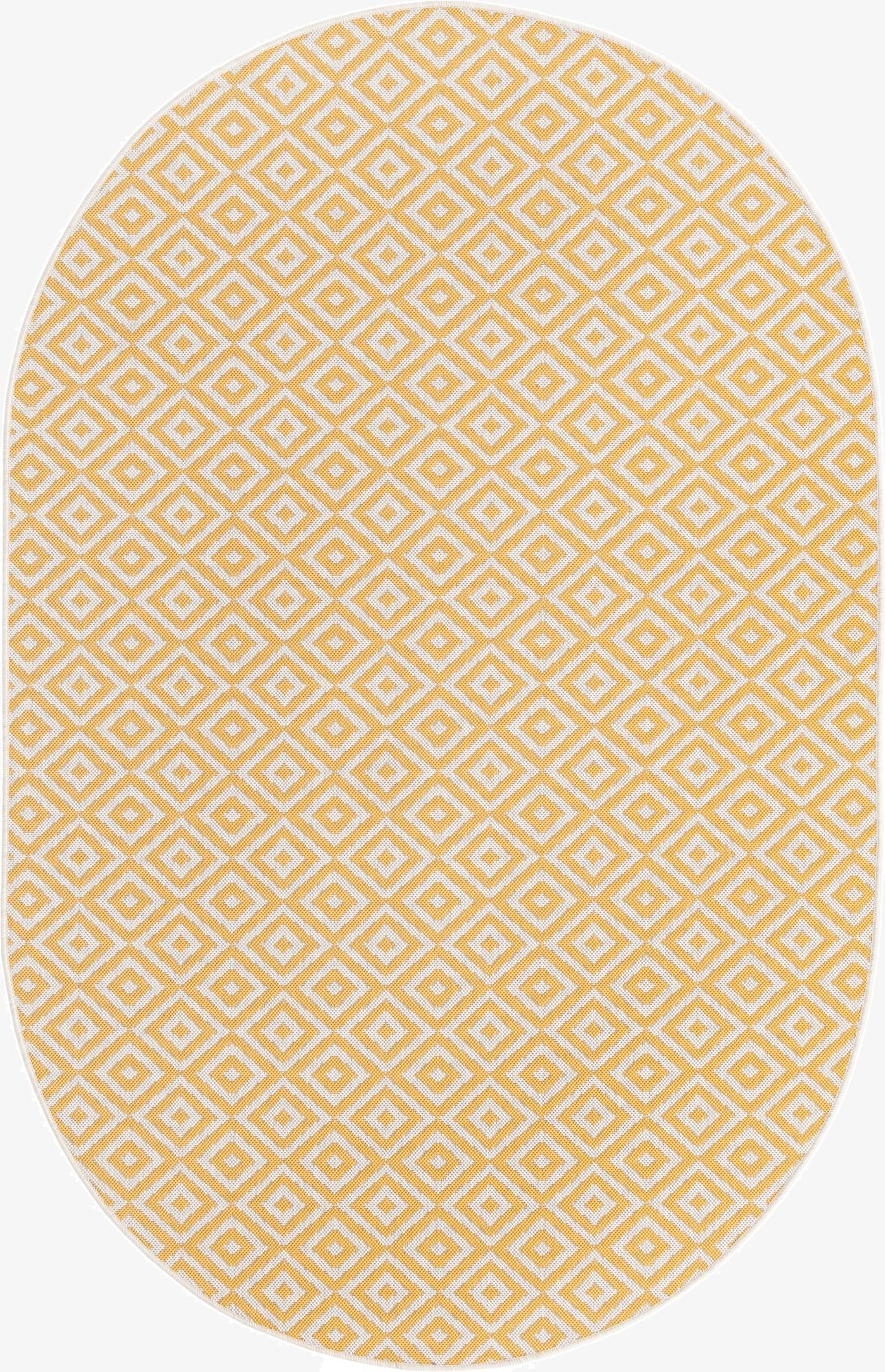  5' 3 x 8'  Washable Jill Zarin Costa Rica Indoor / Outdoor Oval Rug