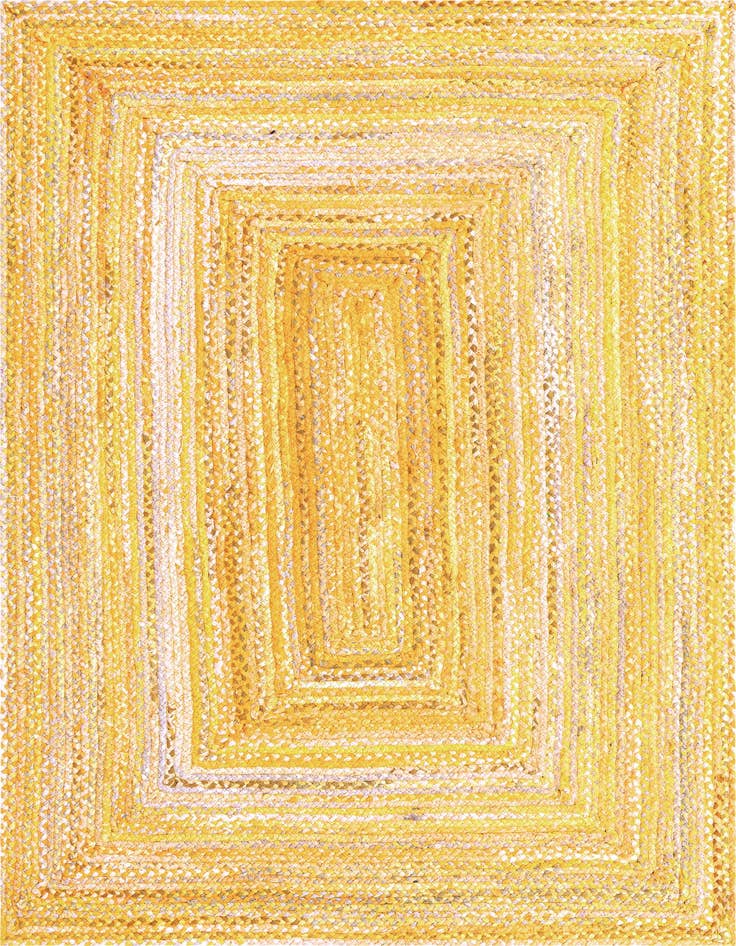 Detail image of  6' 1 x 9'  Hand Braided Chindi Rug