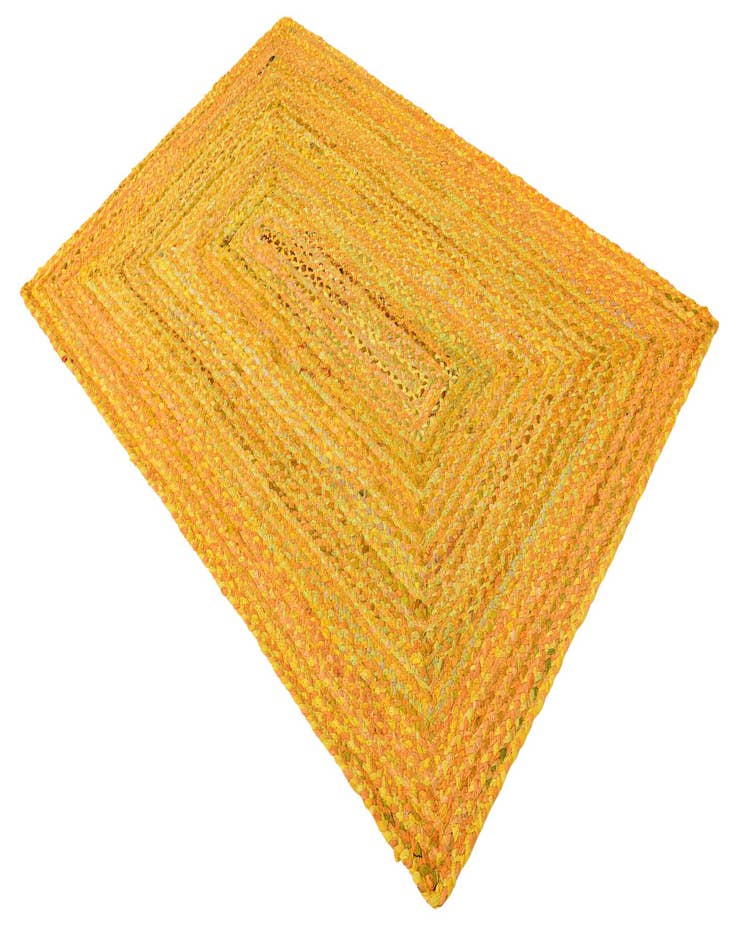 Detail image of  4' 1 x 6' 1  Hand Braided Chindi Rug