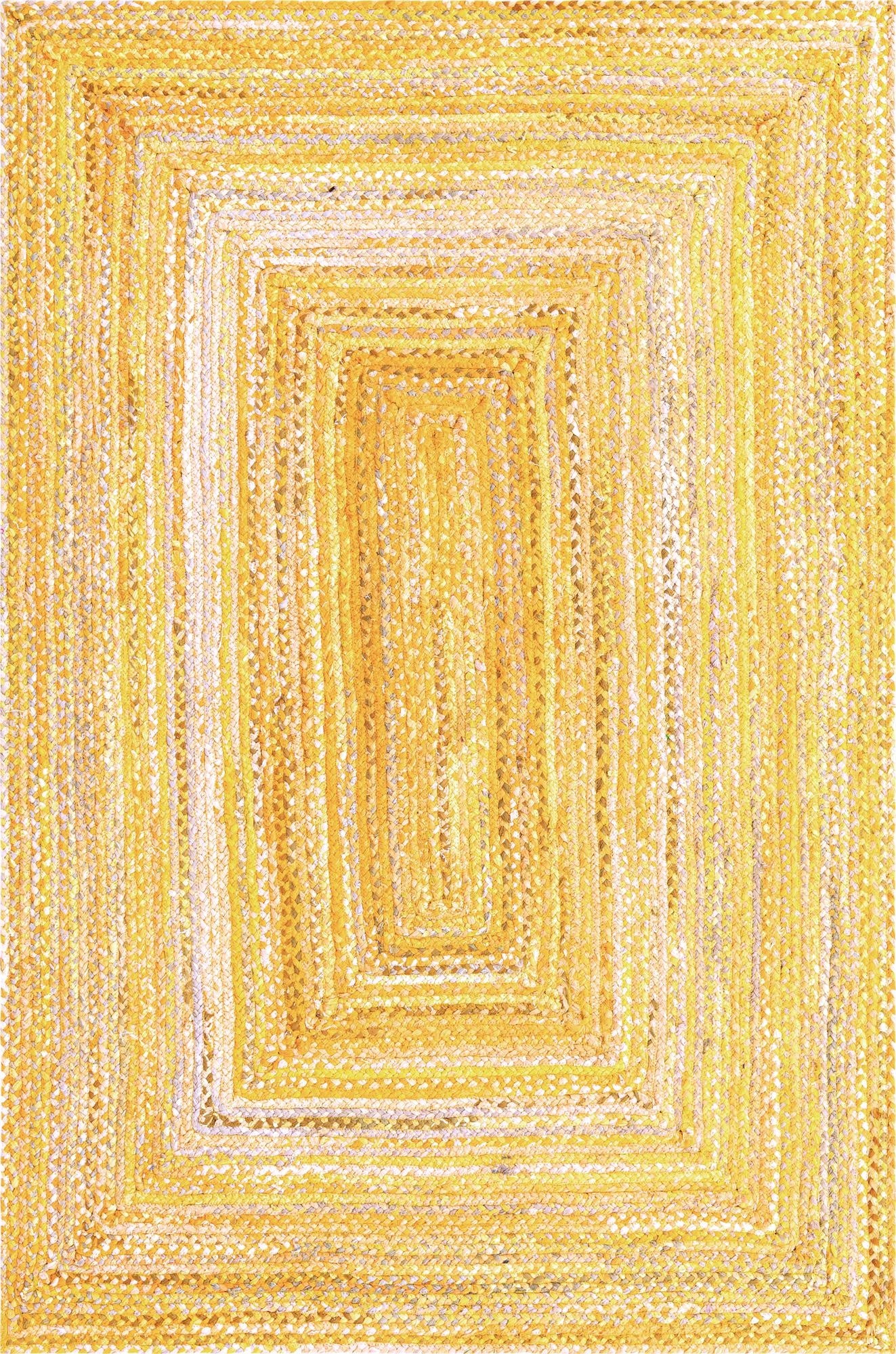  6' 1 x 9'  Hand Braided Chindi Rug