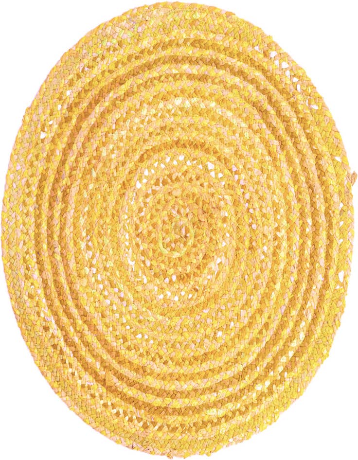 Detail image of  3' 3 x 3' 3  Hand Braided Chindi Round Rug