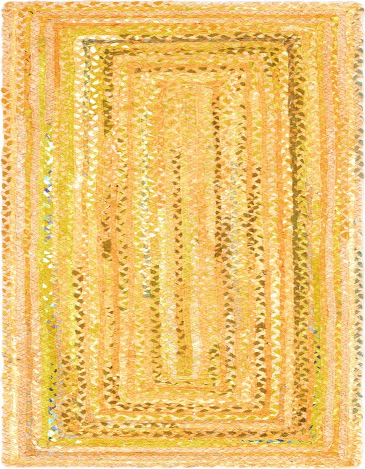 Detail image of 2' 7 x 6' 1 Handmade Braided Chindi Runner Rug