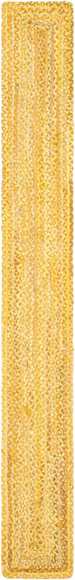  1' 2 x 10'  Hand Braided Chindi Table Runner Rug