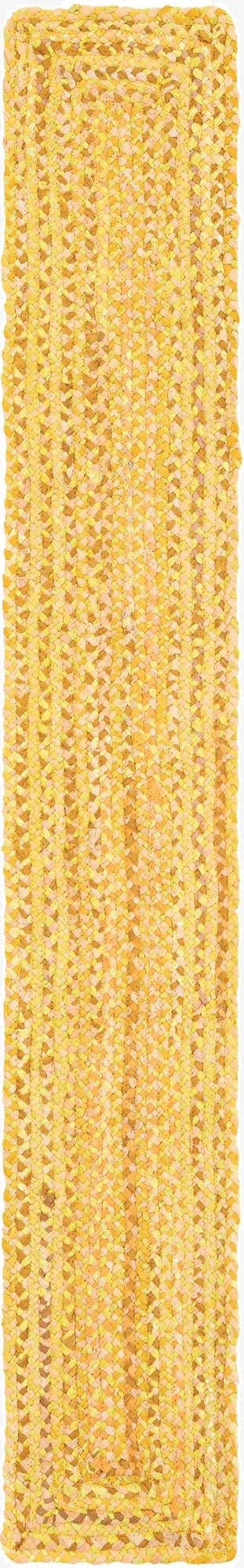  1' 2 x 8'  Hand Braided Chindi Table Runner Rug