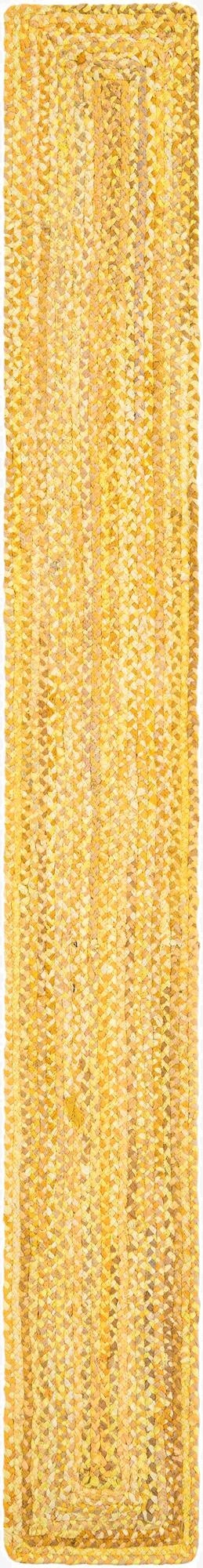  1' 2 x 10'  Hand Braided Chindi Table Runner Rug