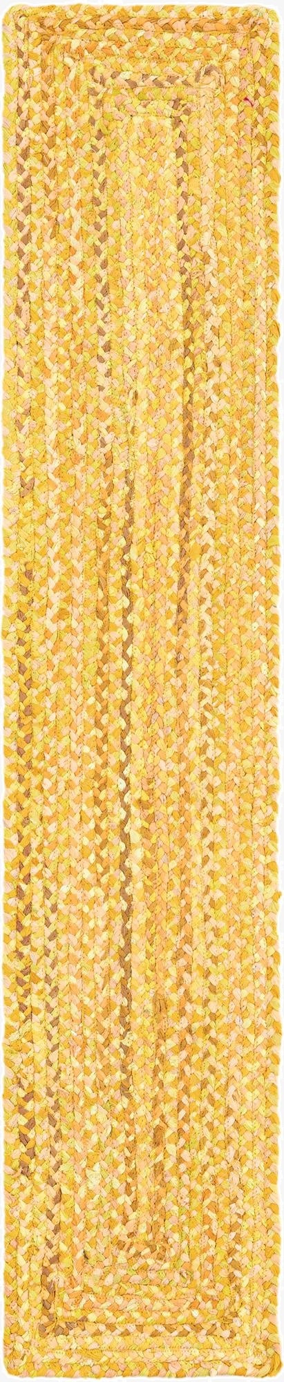  1' 2 x 6' 1  Hand Braided Chindi Table Runner Rug